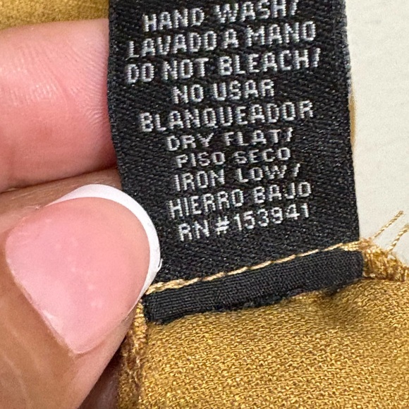 Timing Mustard Button-Up Top - Picture 5 of 5